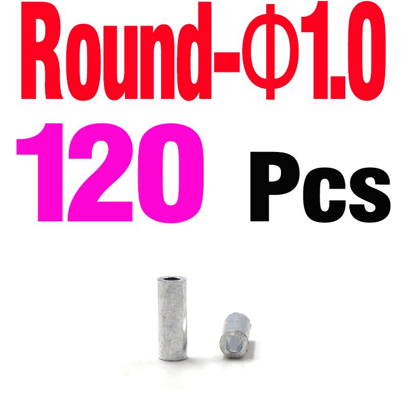 MNFT 120Pcs Aluminum Fishing Line Tube Crimp Sleeves Connector Ferrules Rope Crimping Sleeve Boat Fishing Pipe for Leader Riggin