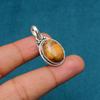 Tiger Eye Gemstone Pendant Gemstone : 925 Sterling Silver Handmade Jewelry Pendant