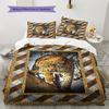 Lepoard Puzzle Pattern Bedding Quilt Set Quilt Cover Pillowcase Home Decoration Birthday Gift (1 * Duvet Cover + 2 * Pillowcase, Without Core)