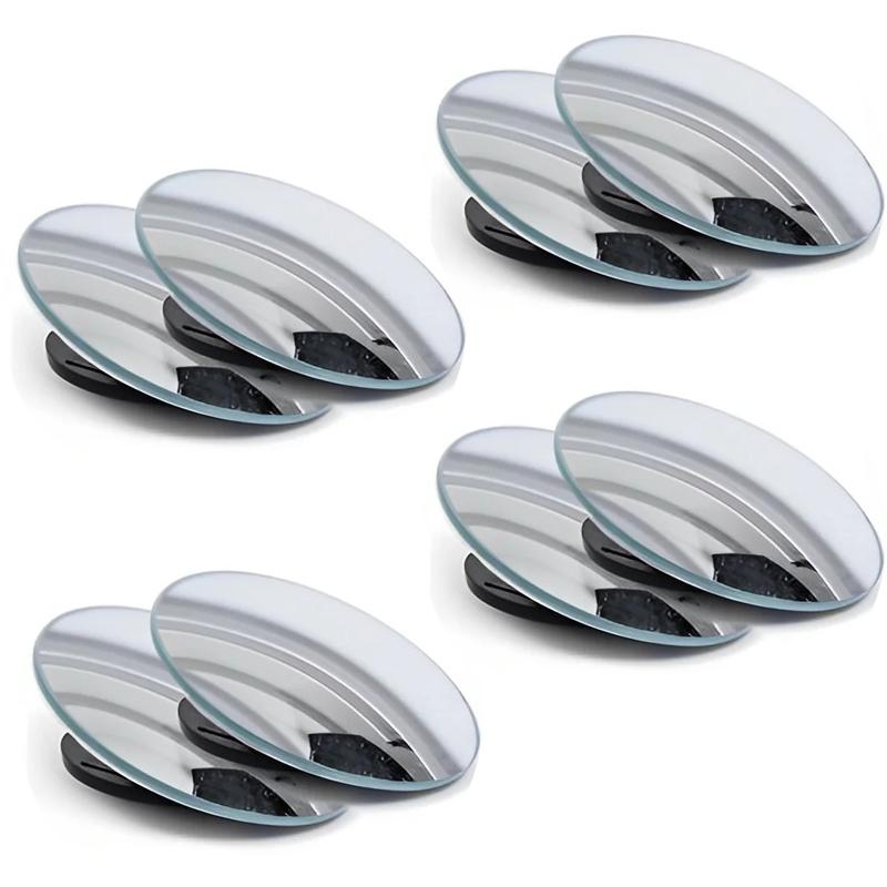 Espelho retrovisor de ponto cego de carro 360 graus, grande angular, ajustável, pequeno, redondo, espelho retrovisor auxiliar reverso, convexo