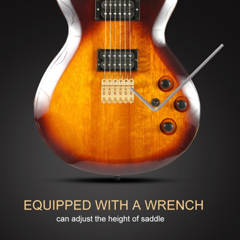 6PCS Split Type Guitar Bridge Saddle Metal Electric Guitar Saddle Electric Guitarists золотой