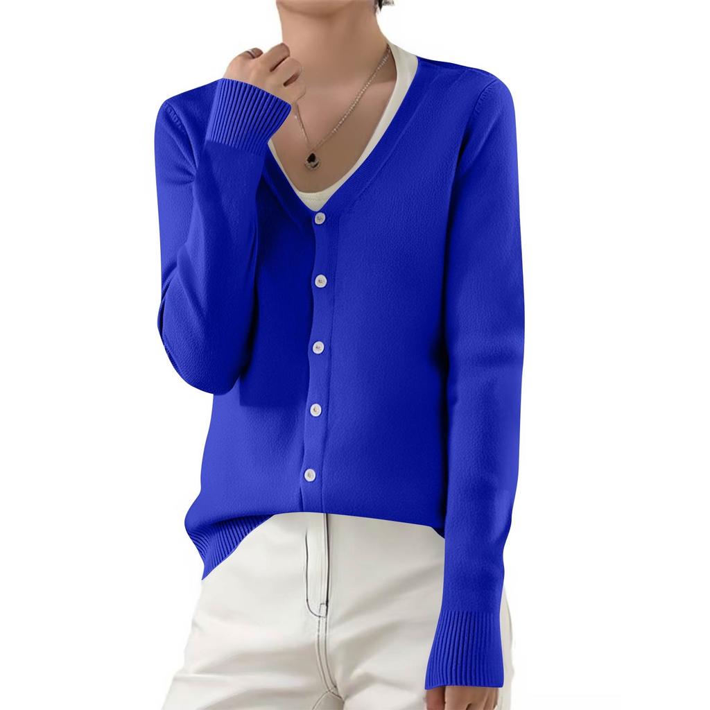 Women's Fashionable Casual Solid Color Long Sleeve Top