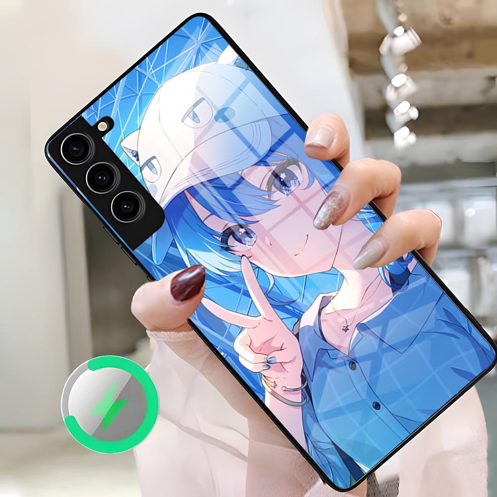

Suisei H-Hoshimachi Phone Case For Samsung S26 Ultra S25 Edge S23 S22 S21 S20 Ultra Plus S24 Fe A25 Magnetic Glass Cover Samsung S23