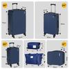 Set de Valises 6 PCS - BAZARLAND30 - Bleu - Coque Semi-rigide - 4 Roulettes - Imperméable