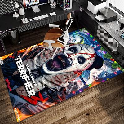 Clown Horror Office Rug Chair Mat, Game Carpet, Suitable for Front Door, Bedroom, Living Room, Desk, Holiday Gift