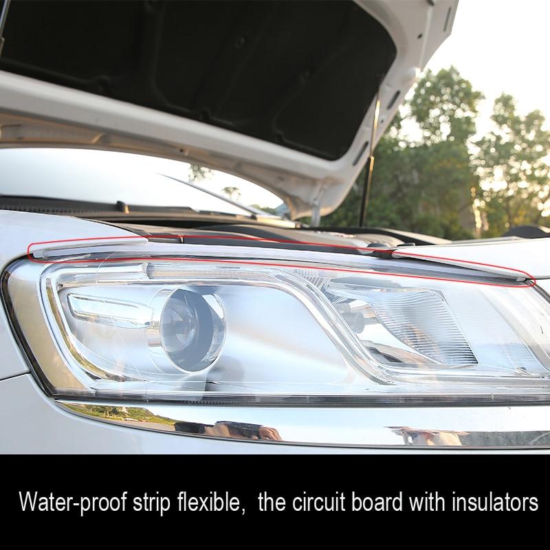 1PC Ultra-Thin Car LED Daytime Running Light Soft Tube Strip Colorful Water Light Guide Car Light