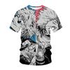 Jujutsu Kaisen Summer Men's Retro Temperament T-Shirt Simple Printed Ryomen Sukuna Short Sleeve T Shirts Outdoor Fitness Breathable T Shirt Tops
