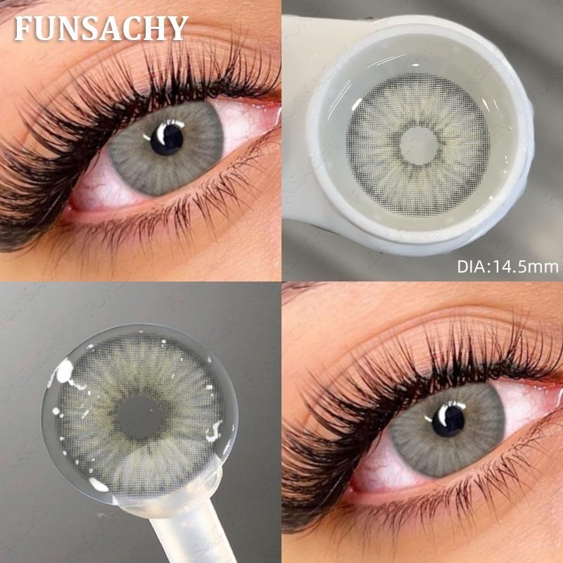FUNSACHY 1 Pair Natural Colored Contact Lenses for Eyes Brown Pupils Lens Contact Lenses Cosmetic Green Contacts New Color Lens