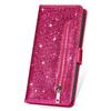 For iPhone 16 Pro Max Case Glitter Leather Stand Phone Cover Zipper Pocket