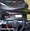 Model3/Y Emblem Kit - Front/Rear/Steering Wheel Chrome LOGO Modification Accessories Badge 3M Adhesive (OEM Style Mod)