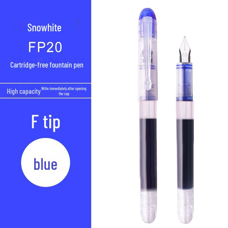 Fountain Pen FP20: Large Capacity, Quick-Drying, Disposable, Direct Liquid Type, Ideal for Students, No Ink Cartridges Needed.