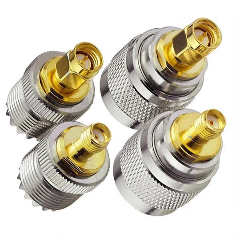 Kupfer Messing HF Koaxialstecker SMA zu TNC UHF N Stecker Buchse PL259 SO239 Konverter Antennenadapter