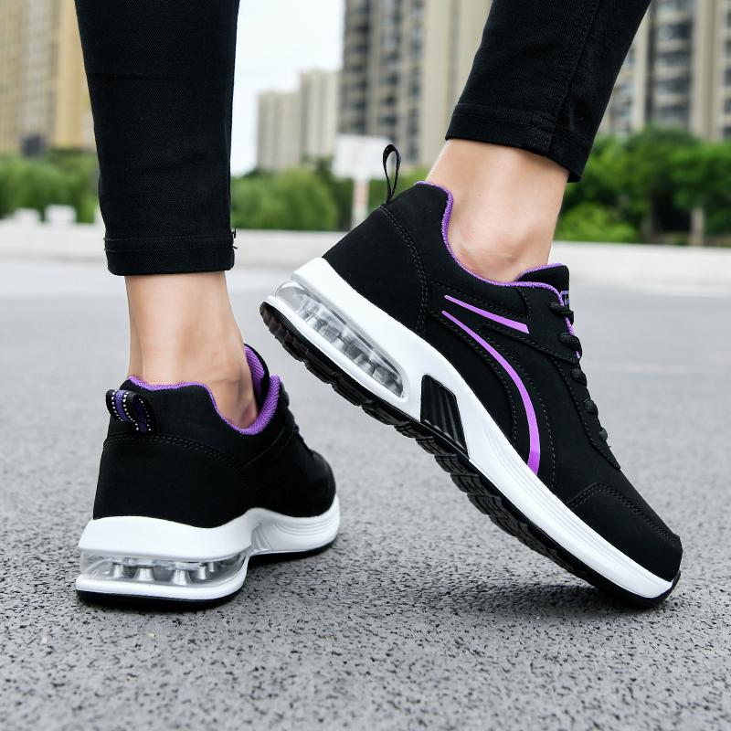 Fashion Women Casual Shoes Air Cushion PU Leather Vulcanized Woman Autumn Fashion Comfortable Sneakers Sports Plus Size Platform