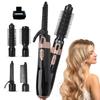 Hair Blower Brush Negative Ion Hair Dryer Brush 4 in 1 Blow Dryer Hair Curling Iron Straightening Brush