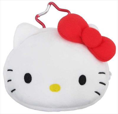 Hello Kitty Ansiktsplånbok med Karbinhake, Röd, SR-0087RD