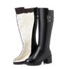 Fashion AIYUQI Women Genuine Leather Winter Wool 2025 New High Heel High Boots Big Size 41 42 43 Warm Snow Boots Women