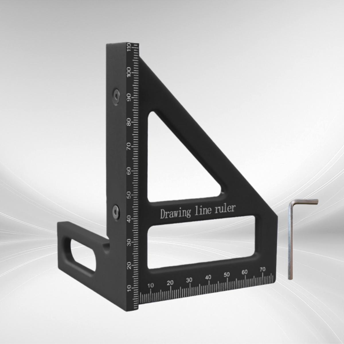 1 шт. Деревообрабатывающий многоугольный квадрат-транспортир Пластиковый угломер Разметочный инструмент Деревообрабатывающий квадрат или С дюбельными штифтами Угловая треугольная линейка