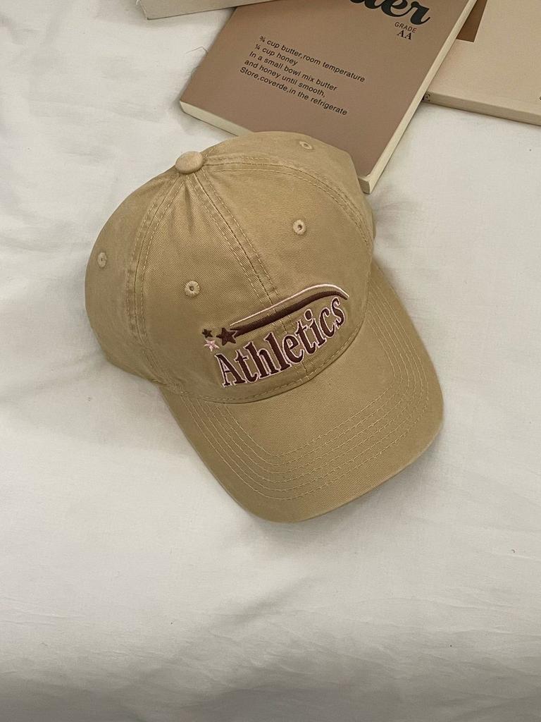 Athletics Cotton Embroidered Baseball Cap With Sun Protection For Casual Wear