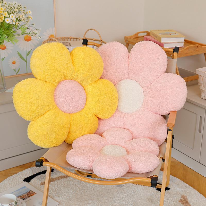 40-60cm Daisy Flower Plush Cushion Colorful Petal Throw Pillow Plush Toy Sofa Cushion Home Decoration Office Nap Headrest Gifts