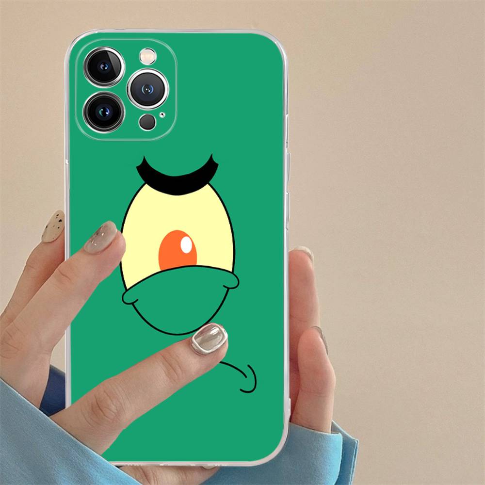 Cute SpongeBob Dolls Phone Case for iPhone 17 16 15 14 13 12 11 Pro Max Plus Soft Cover Personalized DIY