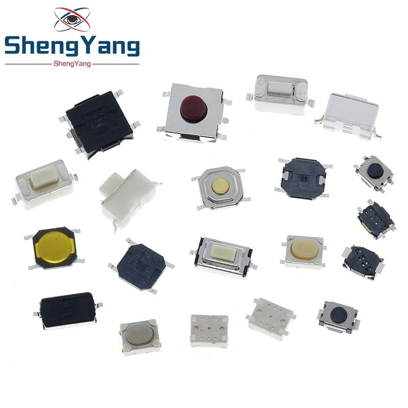 TZT 10/100PCS 3*6 3*4 4*4 SMD Tactile Tact Push Button Switch 2Pin 4Pin Touch Micro Switch 3x4x2 3x6x4.3 3x6x2.5 3x6x5 4x4x1.5