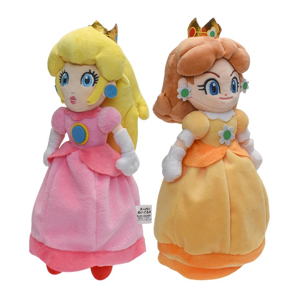 Super Mario Prinzessin Plüschpuppe Rosa Gelb Blau 25cm Weicher Kurzer Plüsch Maßgefertigt
