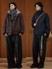 Unisex Autumn Retro Waterproof Stand-Up Collar Sporty Jacket, Solid Color, Loose Fit.