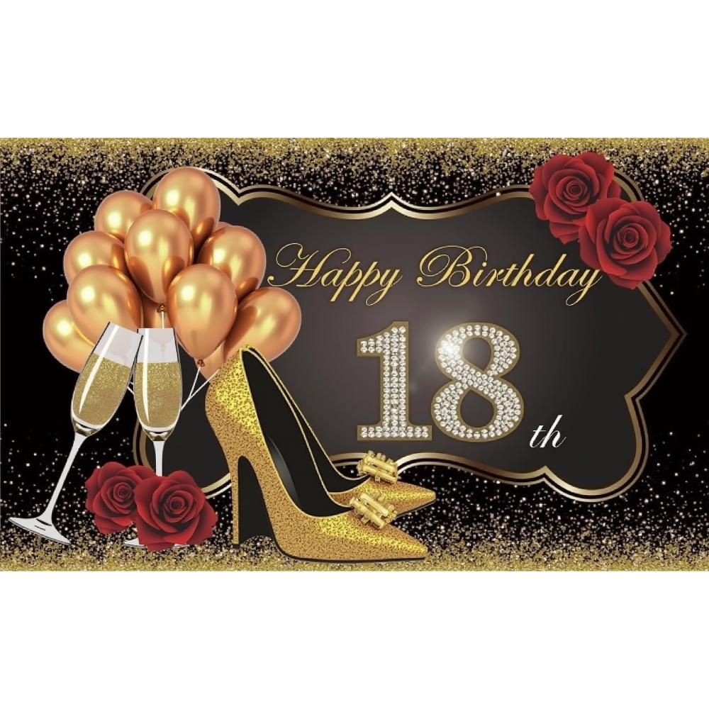 18. Geburtstag Dekorationen Jahre Alt Glitzer Ballons Party Hintergrund Geburtstag Kulisse Für Event Dekor Außen Innen