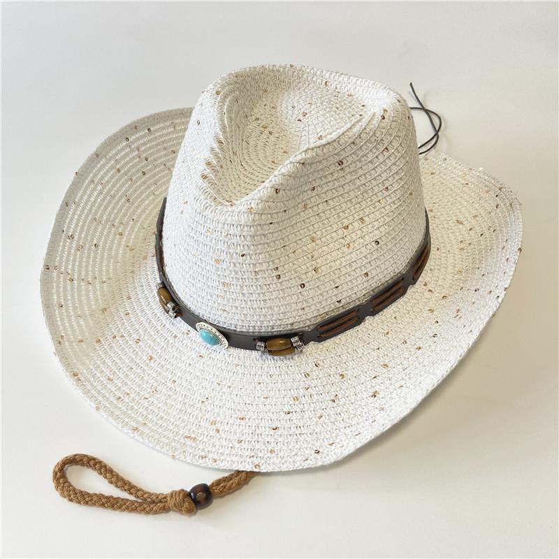 New western cowboy hats for men and women can take summer vacation travel sunscreen sun hat retro sun hat knight hat