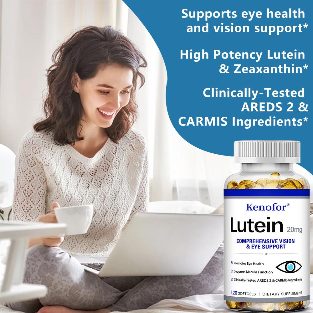 Lutein schützt die Augen und erhält das Sehvermögen.. 120 Kapseln.