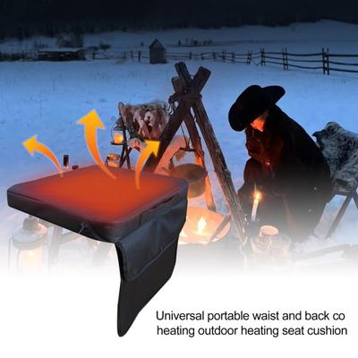 Portable Heated Seat Cushion No Back Stadium Seat Pad USB Powered Chair Pad with 5 Temperature And Timer Settings for Outdoor Camping Fishing