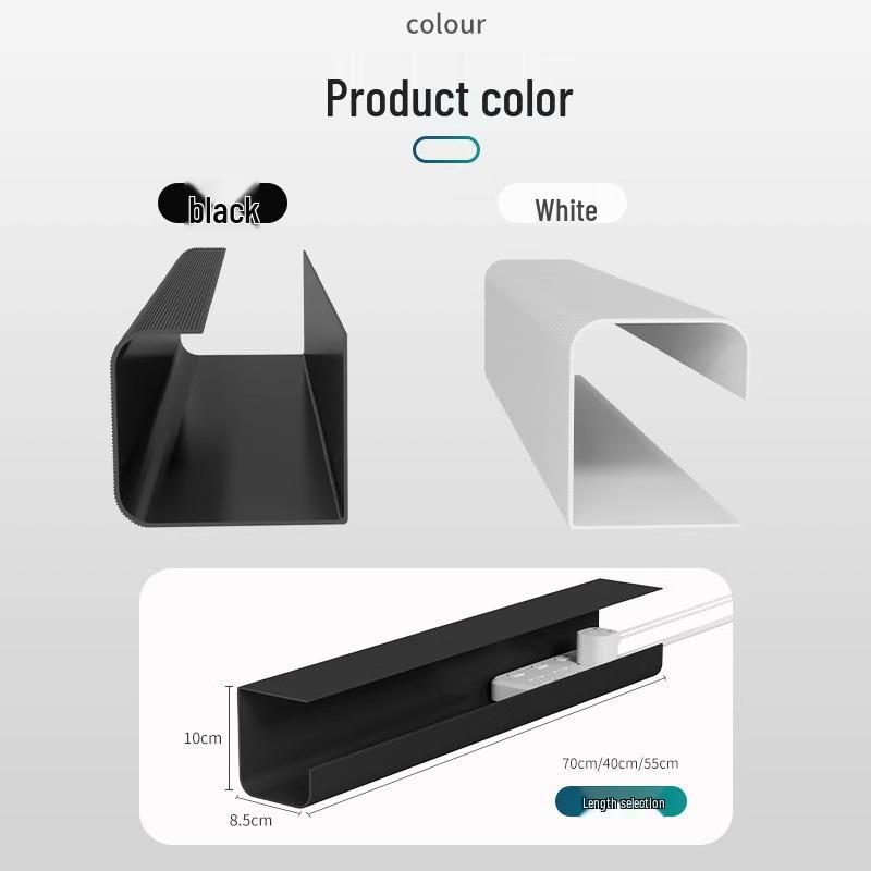 Under-Desk Cable Management Rack: No-Drill Wire Storage, Power Strip Fixing, Desk Organizer Box.