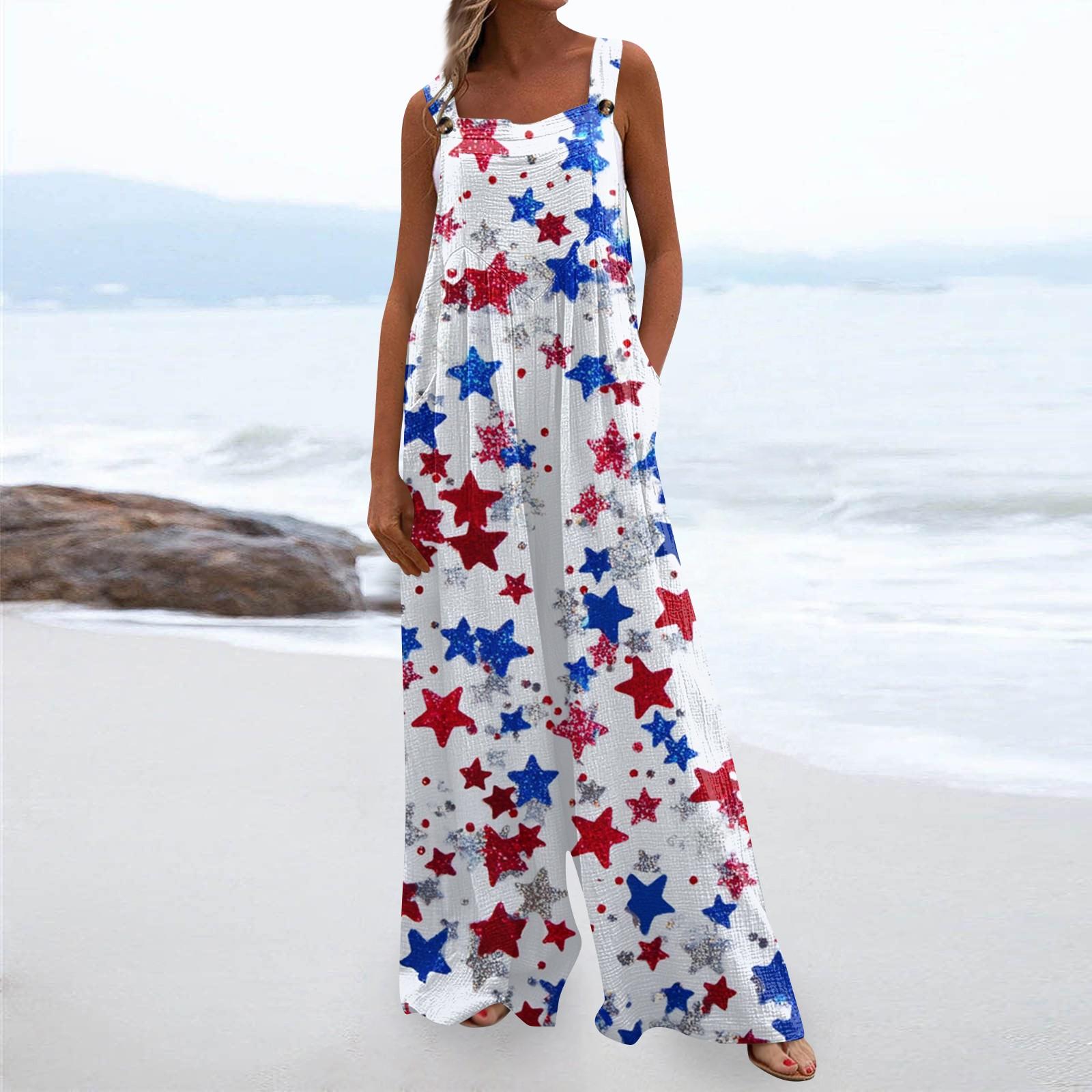 

Женский модный комбинезон с принтом, повседневный свободный винтажный комбинезон с карманами XXL