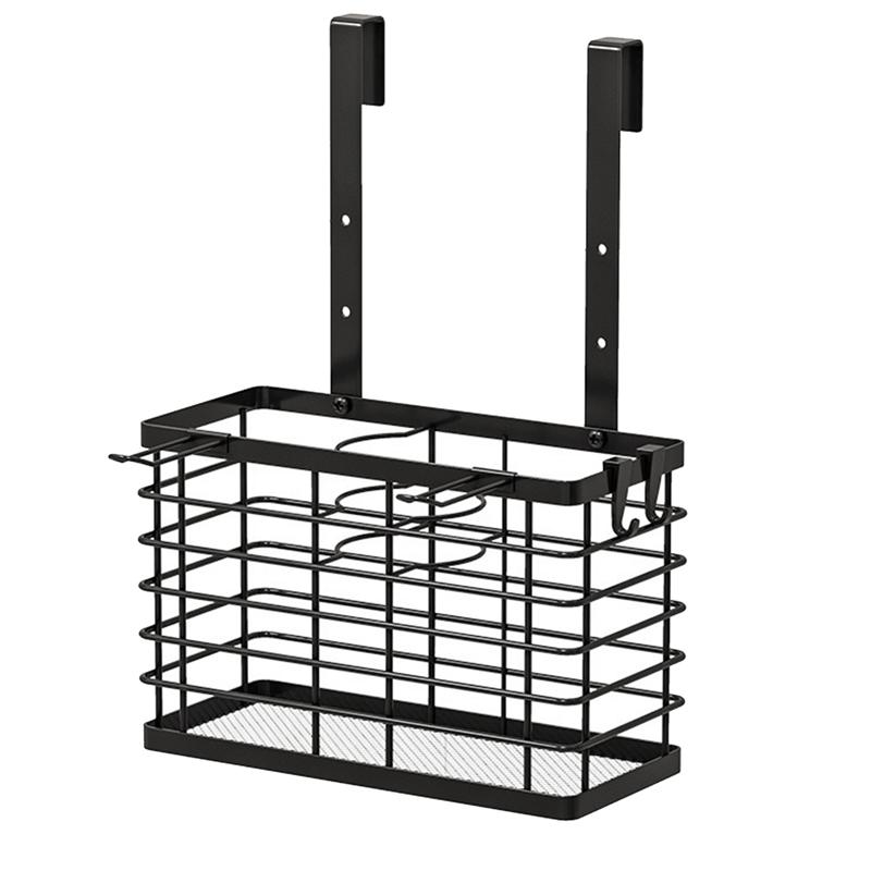 

1 Piece Hair Tool Organizer Blow Dryer Holder /Hair Dryer Holder Cabinet Door, Bathroom Organizer Hair Care Storage Basket-B61B чорний