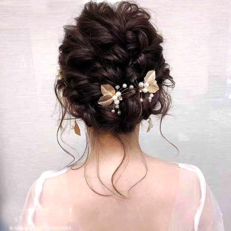 Strassblumen-Haarkamm in U-Form für koreanische Hochsteckfrisuren