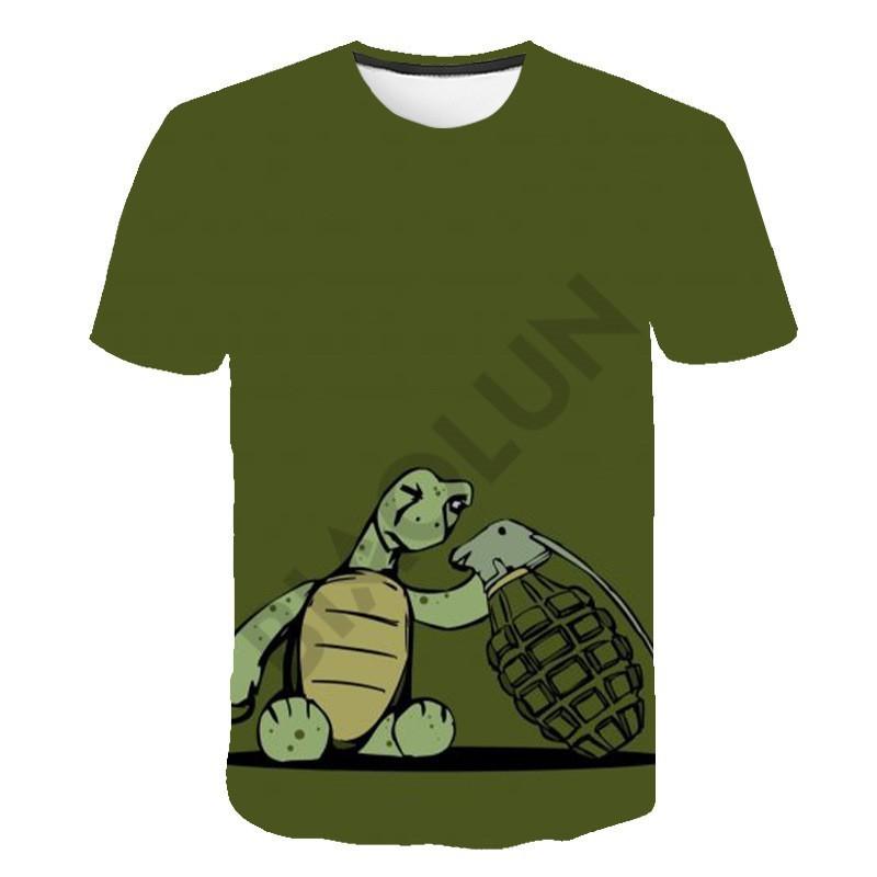 

Повседневные футболки с круглым вырезом и короткими рукавами в стиле «черепаха» в Европе и США, популярные в мире XXS