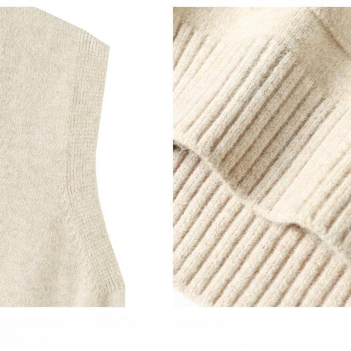 Embroidered V-neck Vest Cardigan Women's Spring and Autumn Vest Loose Knitted Cardigan Sweater Vest