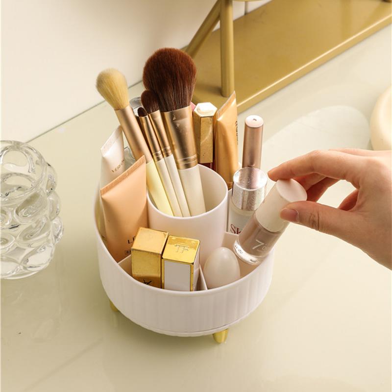 1PCS 360° Rotating Cosmetic Organizer Desktop Small Items Storage Shelf for Home Dresser, Bathroom Countertop, Desk Organizer.