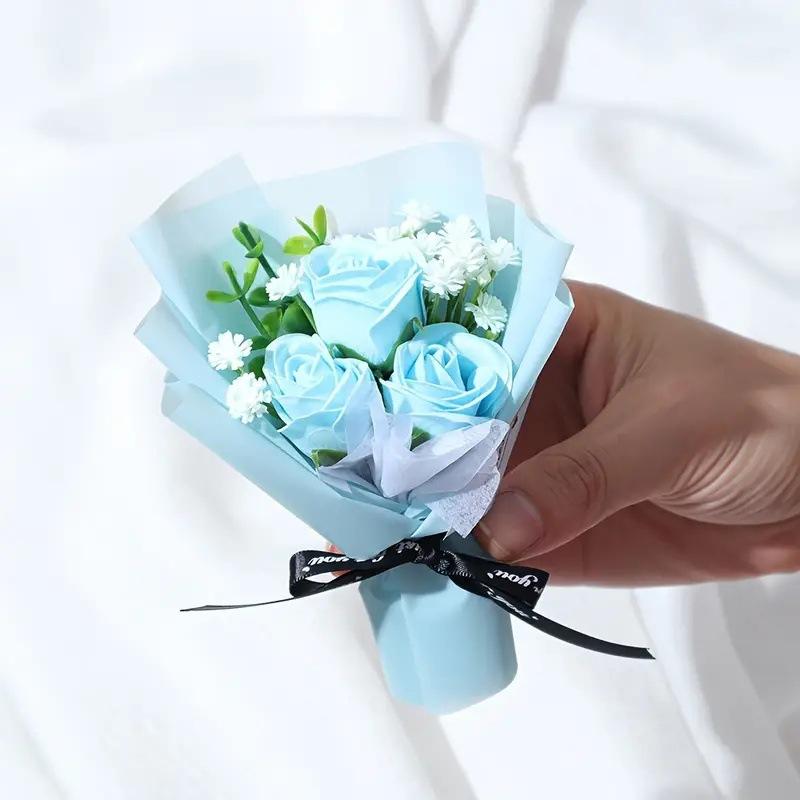 1 Mini Rose Bouquet, with good es, Valentine s Day, Mother s Day, Teacher s Day gifts, Artificial roses