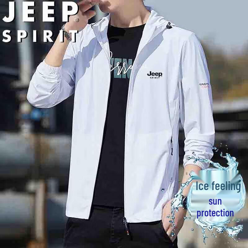 JEEP SPIRIT Men's Lightweight Hooded Sun Protection Jacket