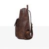 European and American Retro Versatile Women's Backpack High Quality Soft PU Leather College Student Rucksack Trendy Fashion Rivet Outdoor Travel Bag