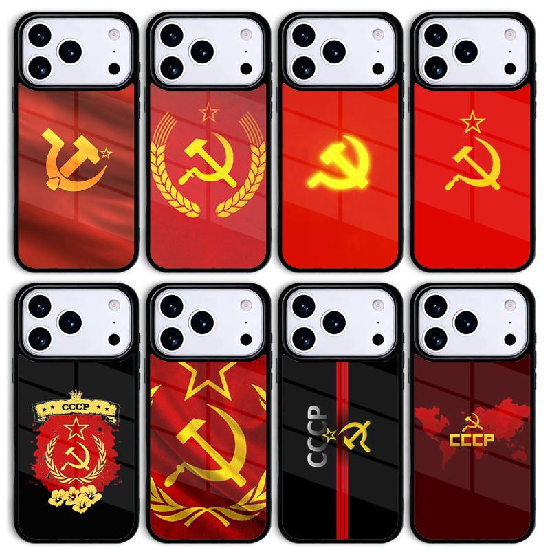lenin Soviet Union flag SOFT Mobile Phone Case for IPhone 17 AIR 16pro Max 15 14 13 12 11 Bumper Cover
