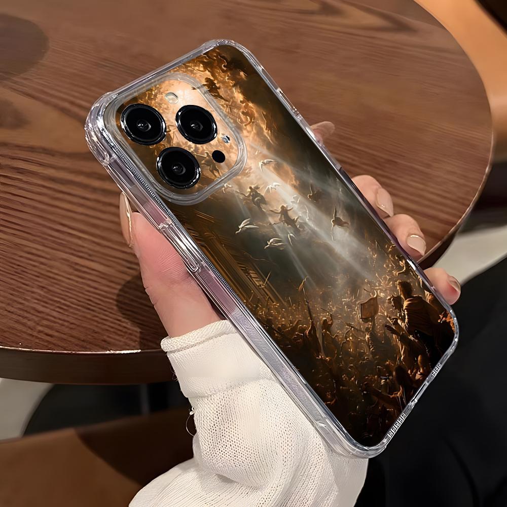 

Renaissance Art Painting Phone Case For IPhone 17 Pro Max 16 15 14 Pro Max 13 11 Xs Xr 8 7Plus Transparent Cover iPhone 16 Plus