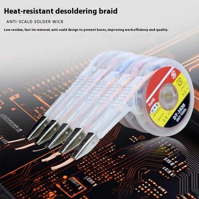 Strong Desoldering Braid Suction Tin Solder Remover Wick Wire BGA Solder Repair Tool 1.5/2.0/2.5/3.0/3.5mm Width 3M Length