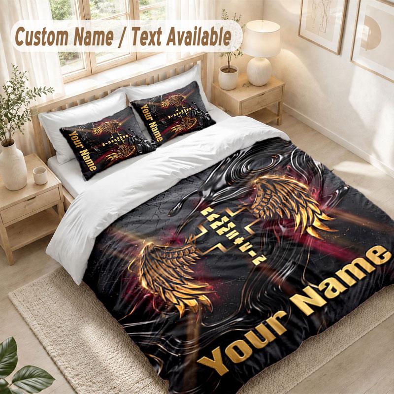 Custom Name Bedding Set 3 PiecesRammstein Print Duvet Cover + 2 Pillowcases Soft Bed Decor