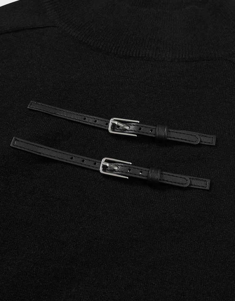 Ememdeobeulyu [Mmw] Cut-Out Belted Hf Knit (Black)