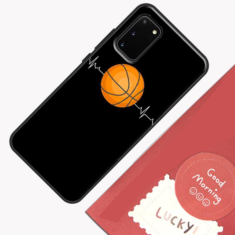 Basketball Heartbeat Phone Case For Samsung Galaxy S25 Ultra S20 S21 S22 S23 S24 Plus S9 S10 S24 FE Cover Shell