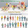 10/50pcs 1:25/1:30/1:300 Scale Model Building People Multistyles Assorted Poses Train Scenery Passengers Mixed Color