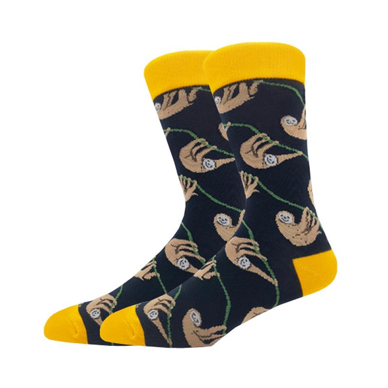 Modă Bărbați Toamnă Iarnă Șosete Skateboard Fericit Creativ Pinguin delfin rechin koala Șosete Noutate Echipaj Amuzant Șosete Bărbătești