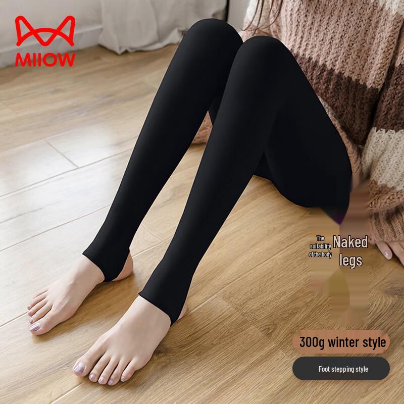 Mao Ren Women's Fleece-Lined Illusion Tights